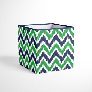 Bacati - MixNMatch Navy/Green Storage Box Small - 1 of 4