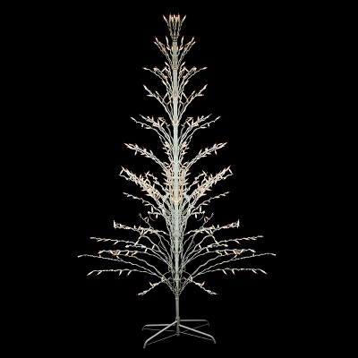 Northlight 6' White Lighted Christmas Cascade Twig Tree Outdoor Yard Art Decoration - Clear Lights