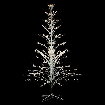 Northlight 9' Christmas Lighted Cascade Outdoor Decoration Twig Tree- Clear