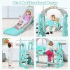 Costzon 4-in-1 Toddler Slide and Swing Set, Indoor/Outdoor Playset with Slide, Climber, Basketball Hoop & Ball, Little Bear Theme for Ages 1+ - 4 of 4
