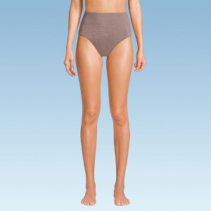 Lands' End Women's Chlorine Resistant Shine High Waisted Bikini Bottoms - 1 of 4