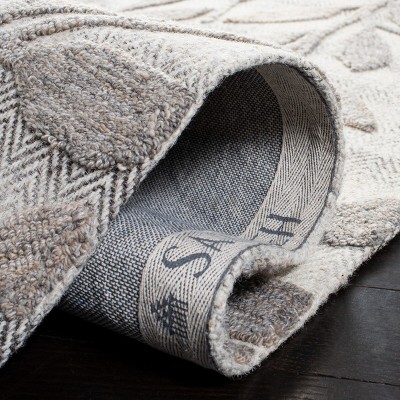 Southampton 6' Square Beige Tufted Wool Area Rug