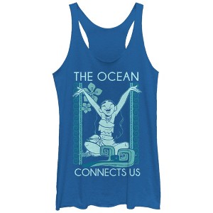 Women's Moana Ocean Connects Us Racerback Tank Top - 1 of 3