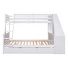 YOOCOZZ Twin Over Full Bunk Bed with Trundle, Drawers, Built-in Desk and Upper Shelf - 2 of 4