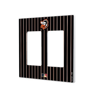 MLB Cooperstown East Teams Pinstripe Hidden-Screw Light Switch Plate for Double Rocker - 1 of 4