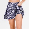 Calypsa Women's High Waisted Chlorine Resistant Flowy Swim Skirt With Attached Shorts - 2 of 3