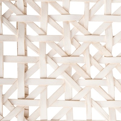Elevate Transitional 30" White Leather and Natural Wood Bar Stool
