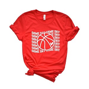Simply Sage Market Women's Basketball Game Day Stacked Short Sleeve Graphic Tee - 1 of 3