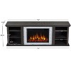 Kenai 72" Slim Electric Fireplace TV Stand in Dark Oak by Real Flame - 3 of 4