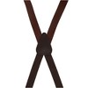CTM Men's Smooth Coated Leather Slim Width Suspenders with Metal Swivel Hook Ends - 3 of 4