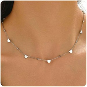 Colorful Beaded Necklace - Freshwater Pearl & Evil Eye Pendant, Stainless Steel 18K Gold Plated Y2K Trendy Jewelry for Women & Teen Girls - 1 of 4