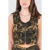 Women's Zip Up Crop Denim Vest - American Bazi - 3 of 3