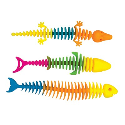 Rainbow Reptile Skeleton Toy - 24 per bag