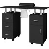 Manicure Table Nail Desk with Dust Collector - Salon Workstation w/Wrist Rest & Storage Drawers for Nail Technicians - 3 of 3