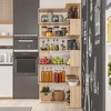 FUFU&GAGA Brown Wood Baker's Rack Corner Storage Kitchen Organizer Brown - 2 of 4