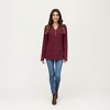 Anna-Kaci Women's Long Sleeve Ribbed Knit Top with Button Front Detail and Curved Hem - 2 of 4
