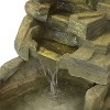 Sunnydaze 37"H Electric Fiberglass Stone Falls Waterfall Outdoor Water Fountain - image 3 of 4