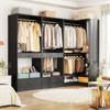 Aheaplus Freestanding Closet System with 4 Hanging Rods and 6 Hanging Sections, Walk-In Closet Organizer with Drawer and Pants Rack - 2 of 4