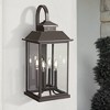 Minka Lavery Farmhouse Outdoor Wall Light Fixture Oil Rubbed Bronze 4-Light 25 1/2" Clear Glass for Post Exterior Porch Yard Patio - 2 of 2