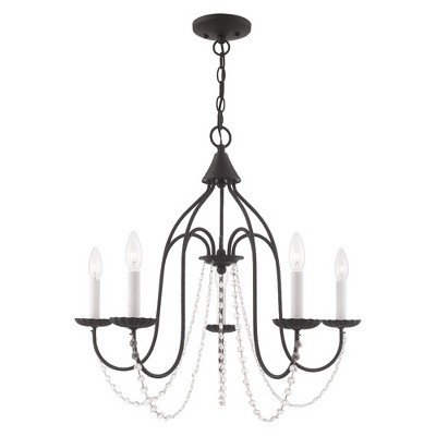 Livex Lighting Alessia 5 - Light Chandelier in  Black
