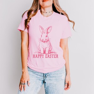 Simply Sage Market Happy Easter Bunny Outline Short Sleeve Tee - 1 of 4