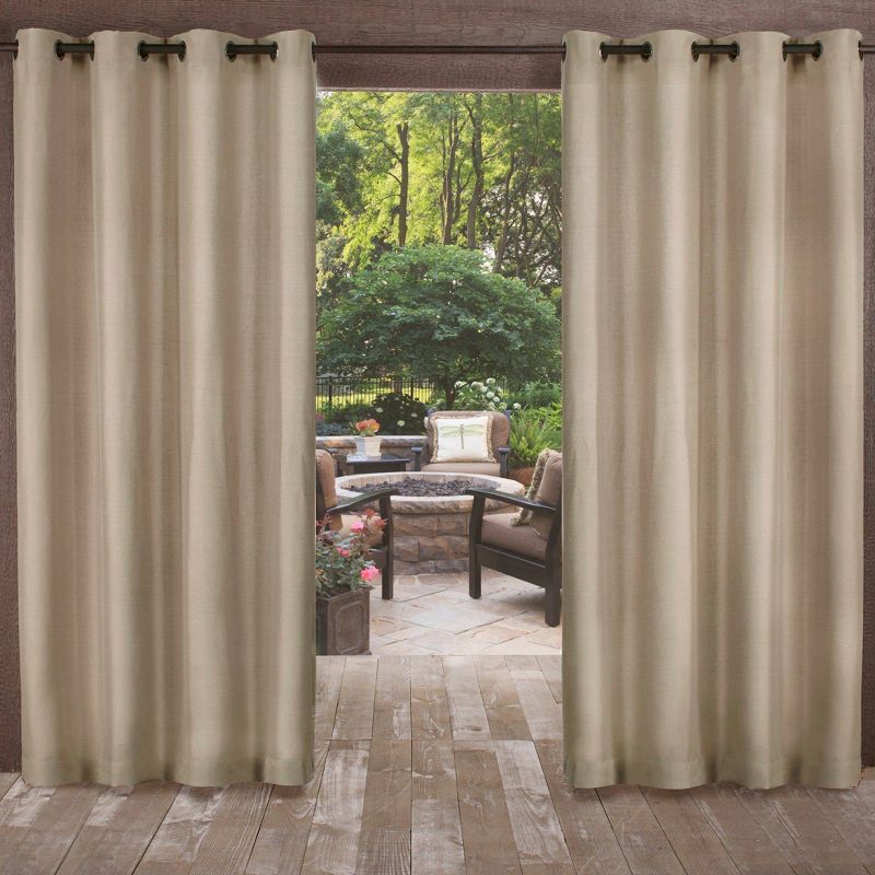 Set Of 2 Biscayne Grommet Top Light Filtering Window Curtain Panels - Exclusive Home, 1 of 7