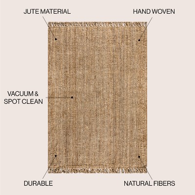 Handmade Reversible Light Blue Braided Jute Area Rug - 8.5x62 in