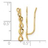 Black Bow Jewelry 3.6 x 22mm (7/8 Inch) 14k Yellow Gold Polished Infinity Ear Climbers - 4 of 4