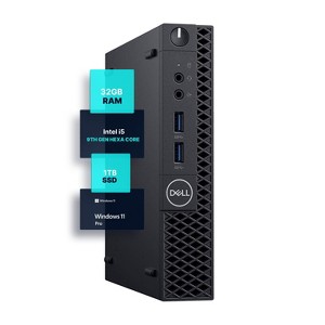Dell Windows 11 Micro Computer | Intel 9th Gen Hexa Core | (8GB/16GB/32GB) DDR4 RAM | (250GB/500GB/1TB) SSD | Manufacturer Refurbished - 1 of 4