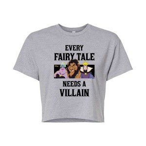 Women's - Disney Villains - Every Fairy Tale Needs A Villain Cropped Graphic T-Shirt - 1 of 4