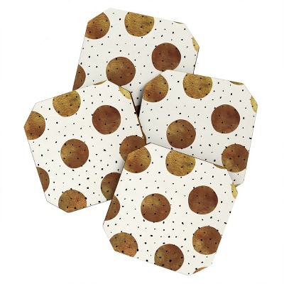 Georgiana Paraschiv Mixed Dots Set of 4 Coasters - Deny Designs