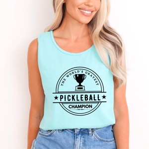 Simply Sage Market The World's Okayest Pickleball Champ Garment Dyed Tank - 1 of 3