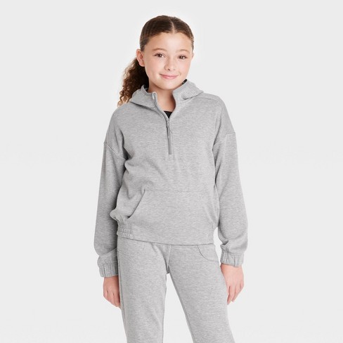 Girls' Fleece Joggers - All In Motion™ Heathered Gray Xs : Target