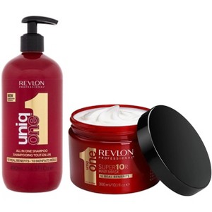 Revlon Professional Uniq One Hair All In One Shampoo (16.5 oz) & Super10r Hair Mask (10.1 oz) Uniqone DUO SET KIT - 1 of 4