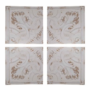 Dexmalle 17.5x17.5" Distressed Wooden Square Wall Panels - 1 of 4