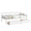 Dolonm Twin-Size Pine Wood Daybed with 2 Storage Drawers, Sofa Bed with 10-Slat Support, 77.3"L x 41"W x 32.6"H - 2 of 4