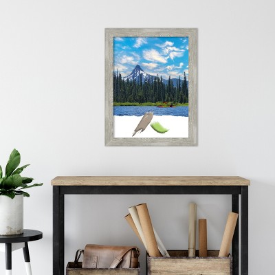 Dove Greywash Narrow Rustic Wood Wall Picture Frame