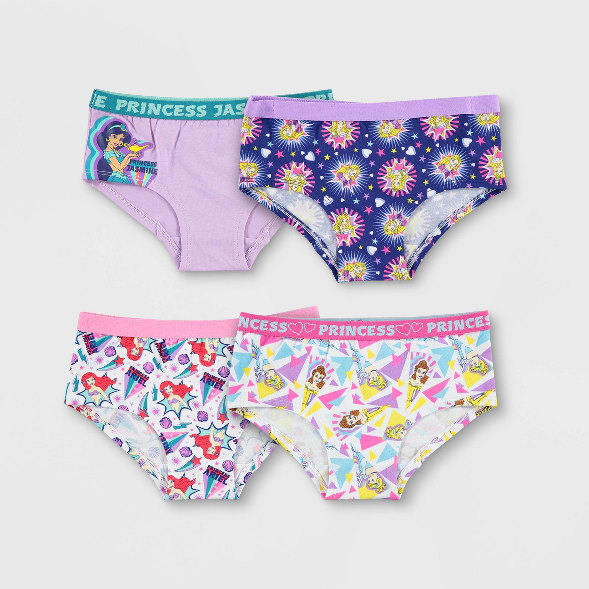 Girls' Disney Princess 4pk Underwear : Target