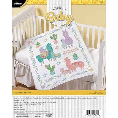 Counted Cross Stitch Crib Cover Llama Baby - Bucilla