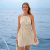 Women's Breezy Blue Geometric Print Halter Dress - Cupshe - 3 of 4