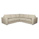 3pc Elizabeth Stain Resistant Fabric Sectional Sofa - Abbyson Living