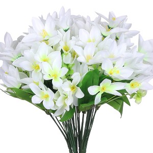 REGALWOVEN Real Touch Wedding Party Home Arrangement Artificial Lilies Flowers 13.4" 6 Pcs - 1 of 4
