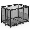 NewHome "210 Gallon Pool Storage Bin with Lockable Wheels, Rolling Mesh Basket for Noodles & Float Organizer"Black - 3 of 4