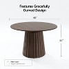 Dovelina 46" Round Dining Table Modern Wood Kitchen Table Dining Room Table for 4 People - 4 of 4