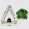 Aoibox Set of 2 Wooden Hanging Wall Shelves with Artificial Ivy and LED Lights for Home Decor, Living Room, Bedroom, Kitchen - 3 of 4