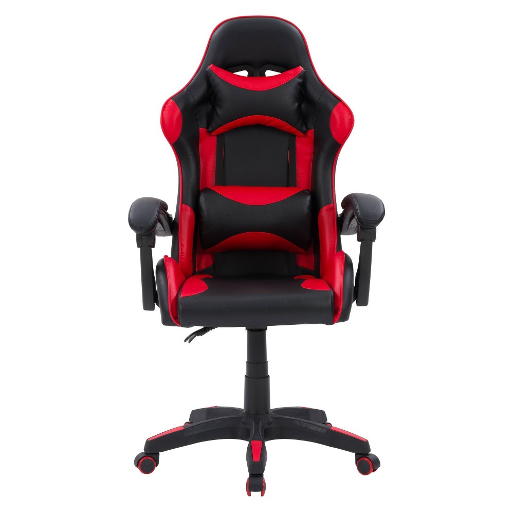 Photos - Computer Chair CorLiving Ravagers Gaming Chair Black and Red  