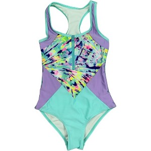 GO COCO Little Girls’ One Piece Cute Tank Beach Swimsuits - 1 of 3