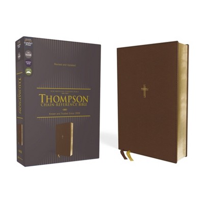 Nasb, Thompson Chain-Reference Bible, Leathersoft, Brown, 1995 Text, Red Letter, Comfort Print - by  Zondervan (Leather Bound)