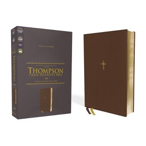 Nasb, Thompson Chain-Reference Bible, Leathersoft, Brown, 1995 Text, Red Letter, Comfort Print - by  Zondervan (Leather Bound) - 1 of 1