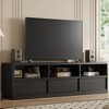 70 inch TV Stand for 80" TVs, Mid Century Modern Entertainment Center with Storage Drawer & Open Shelves - 3 of 4